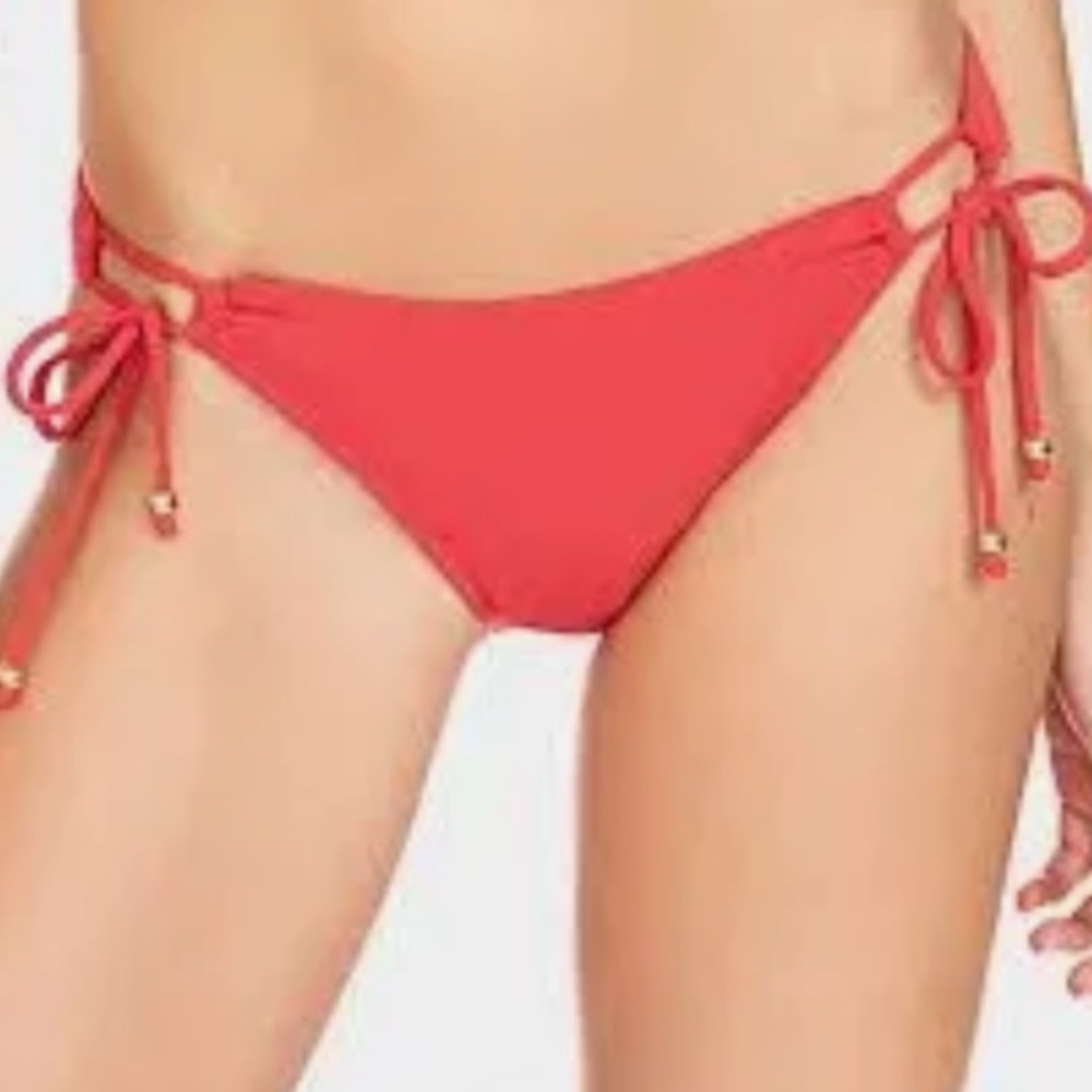 Robin Piccone Luca Side Tie Bikini Bottom pink punch